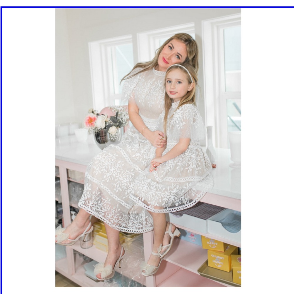 Mom & me Sicily dress with flutter sleeves. Kids 3T adult M